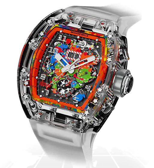 Best Richard Mille RM011 SAPPHIRE FLYBACK CHRONOGRAPH "A11 FANTASY ORANGE" Replica Watch